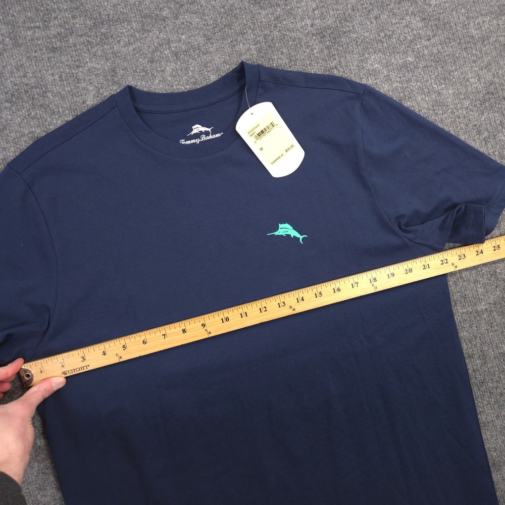 Tommy Bahama T Shirt Mens M Navy Tequila Lime Cocktails Graphic Short Sleeve NEW - Picture 5 of 10